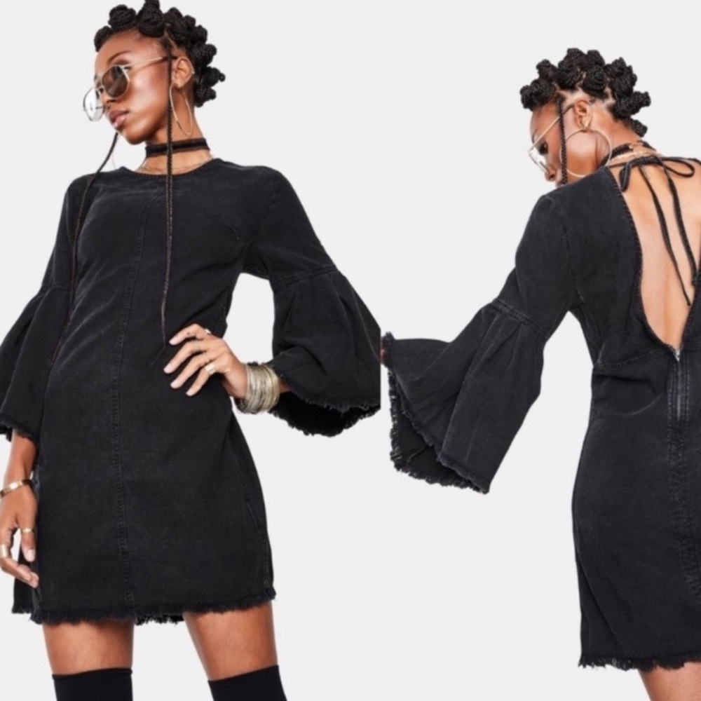 Free People Reckless Life Denim Dress